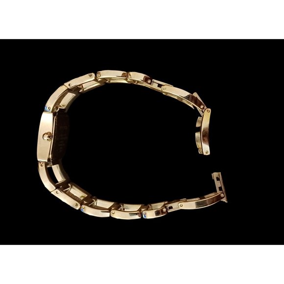 Seksy Skonda Swarzorsky Crystal Silver Tone Curve Watch Womens 8\